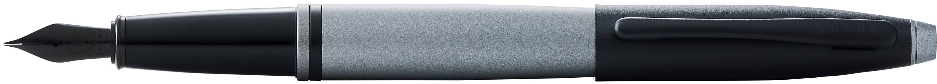 Füllfederhalter Cross Calais Mattgrau/Schwarz, Fein, in Geschenkbox