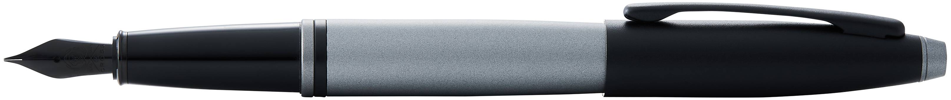 Füllfederhalter Cross Calais Mattgrau/Schwarz, Fein, in Geschenkbox