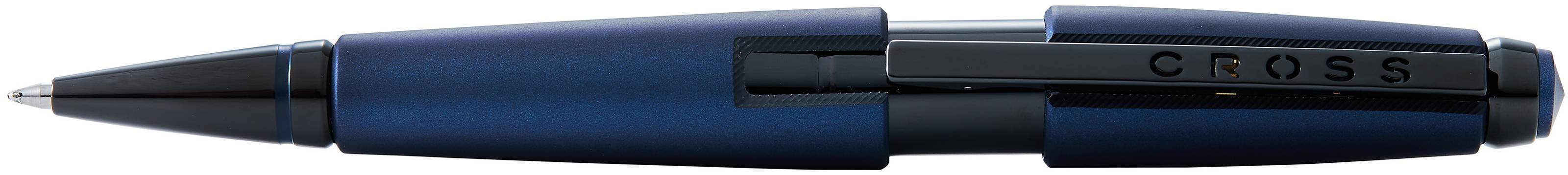 Rollerball Cross Edge Mattblau in Geschenkbox