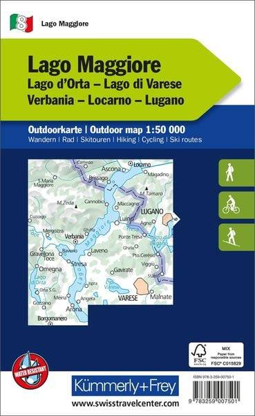Lago Maggiore Nr. 08 Outdoorkarte Italien 1:50 000