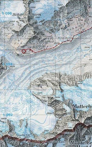 Swisstopo 1 : 33 333 Zermatt - Saas Fee