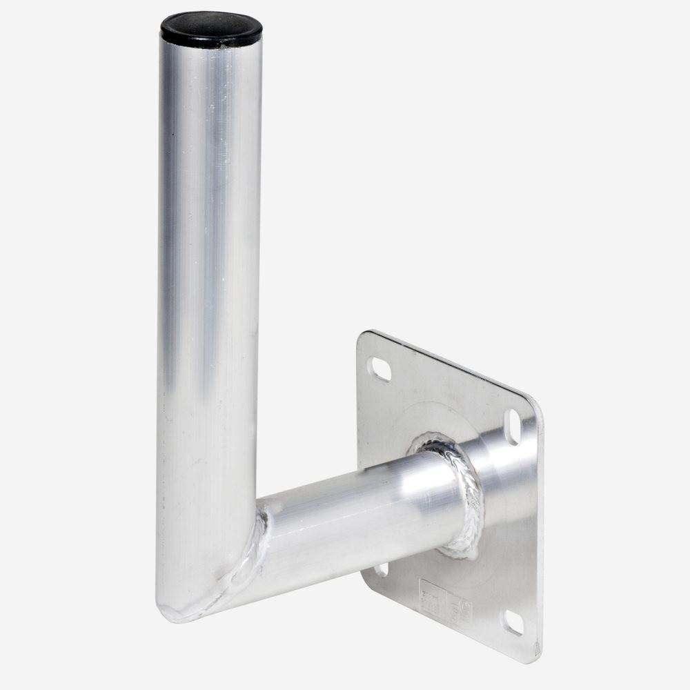 Fuba DAZ 150 Aluminium Wandhalter Sat-Schüssel 15cm Wandabstand - 26cm Länge - 50mm Rohrdurchmesser - Halterung für Satellitenschüssel