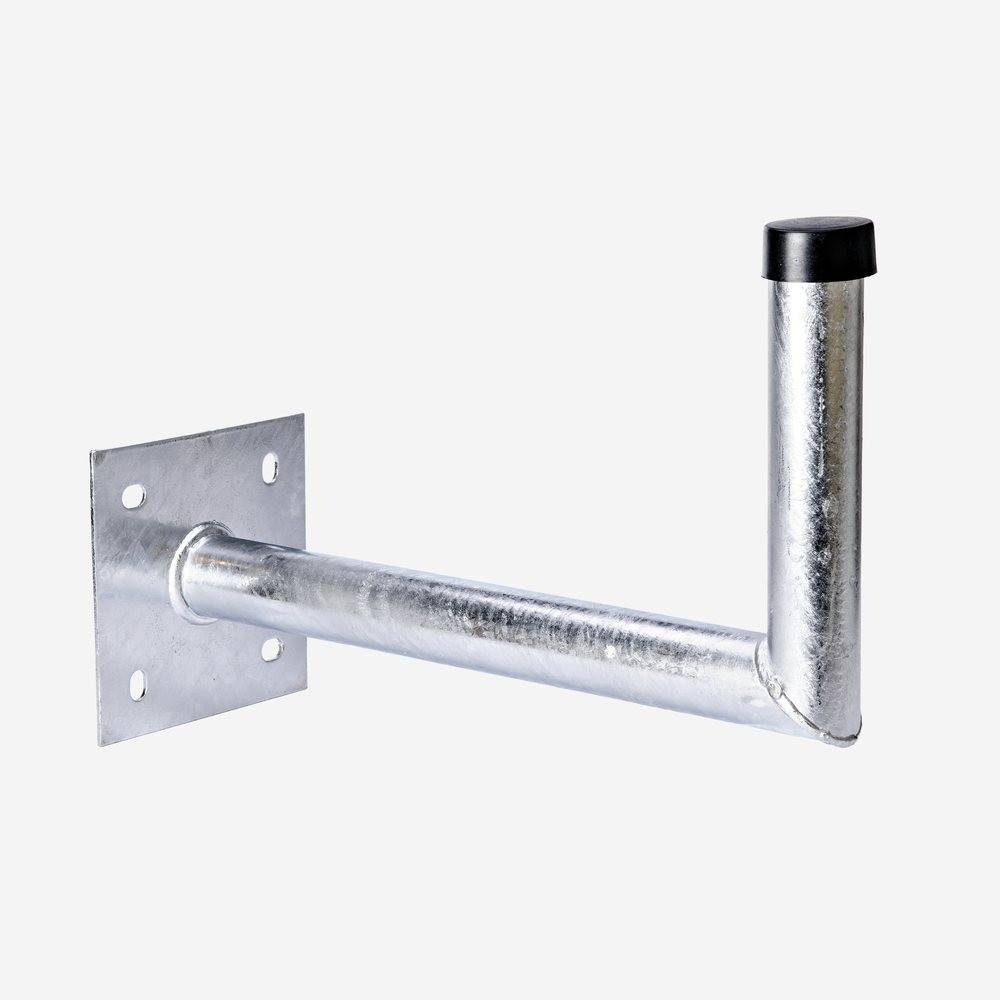 Fuba DSZ 440 Stahl Wandhalter Sat-Schüssel 45cm Wandabstand - 25cm Länge - 48mm Rohrdurchmesser - Halterung für Satellitenschüssel