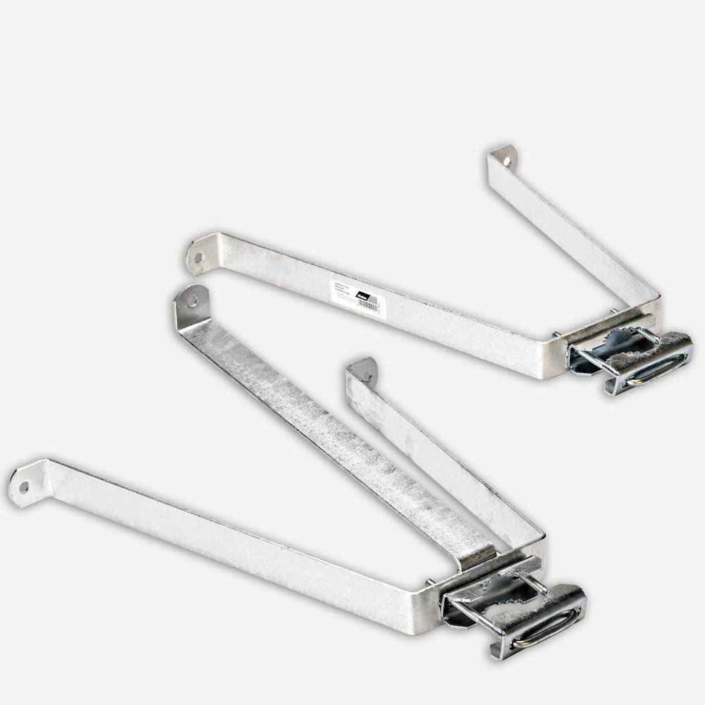 Fuba DMH 550 Mauerhalterung für Antennenmasten 42 bis 60 mm Mastschelle - Wandabstand 41cm - Stahl feuerverzinkt, 1 Paar