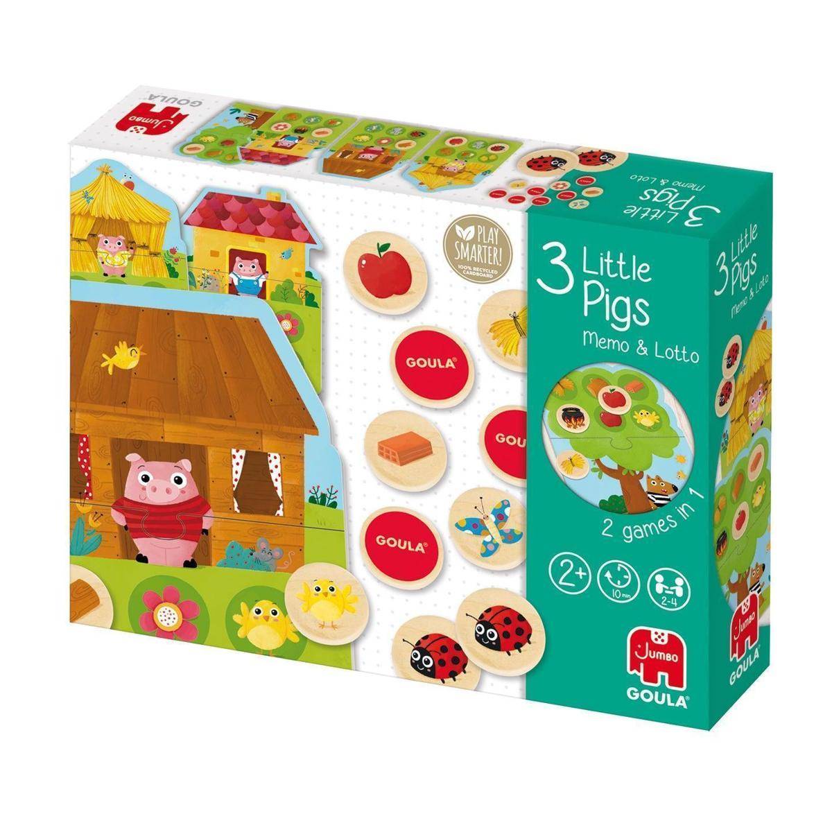 59455 - GOULA 3 kleine Schweinchen Memo Lotto