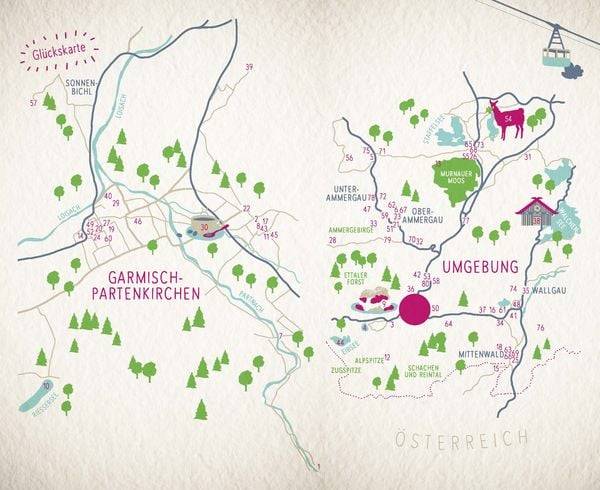 Glücksorte in und um Garmisch-Partenkirchen