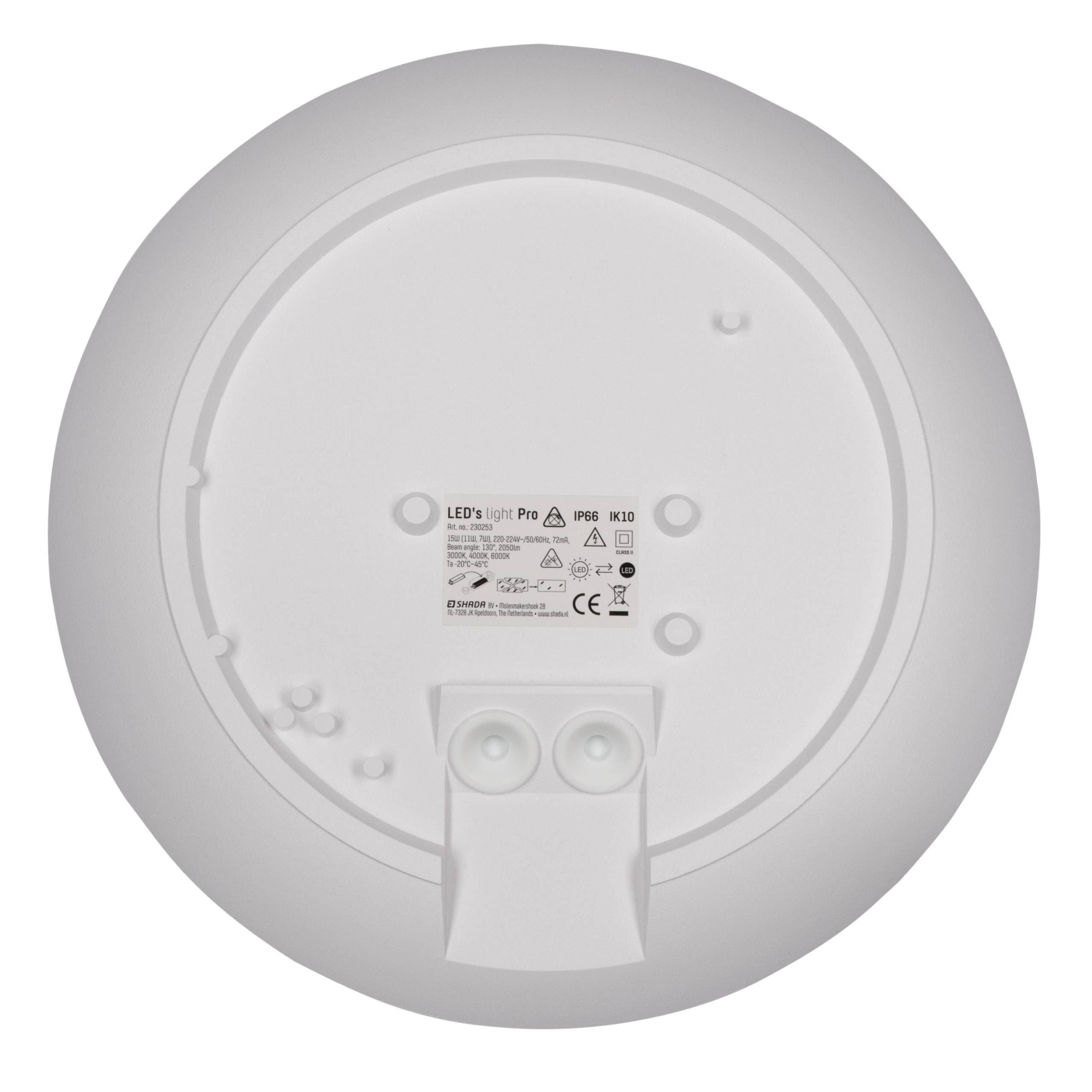 LED's light PRO LED-Deckenleuchte 15 Watt IP66 IK10 Lichtfarbe und Leistung einstellbar