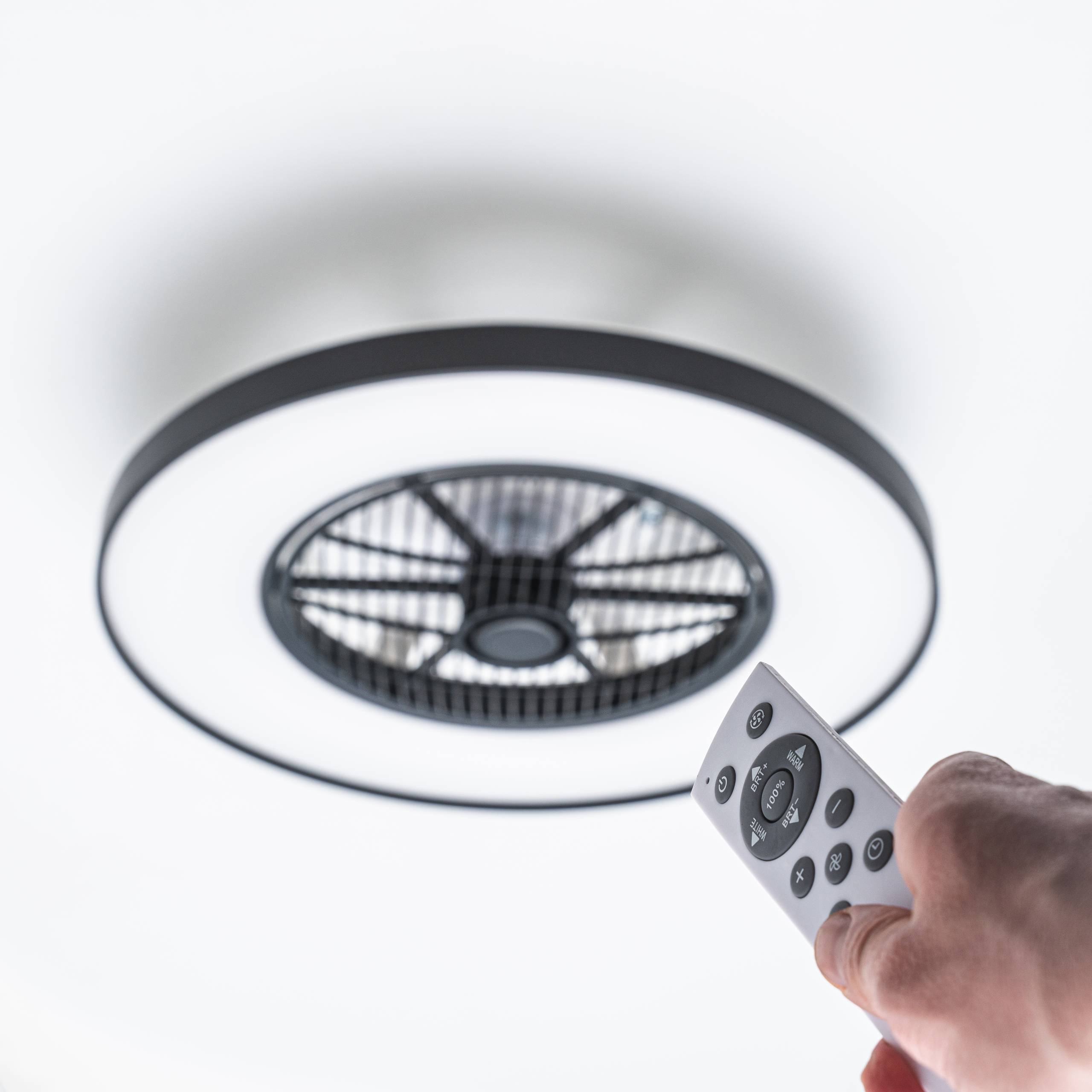 LED's light Deckenventilator mit CCT Licht 60W dimmbar Fernbedienung 60cm