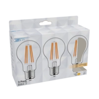 LED's light LED Birne E27 7,0W warmweiß Klar A60 3-Pack LED's light LED Birne E27 7,0W warmweiß Klar A60 3-Pack