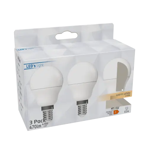 LED's light LED Kugel E14 4,9W warmweiß Opal G45 3-Pack LED's light LED Kugel E14 4,9W warmweiß Opal G45 3-Pack