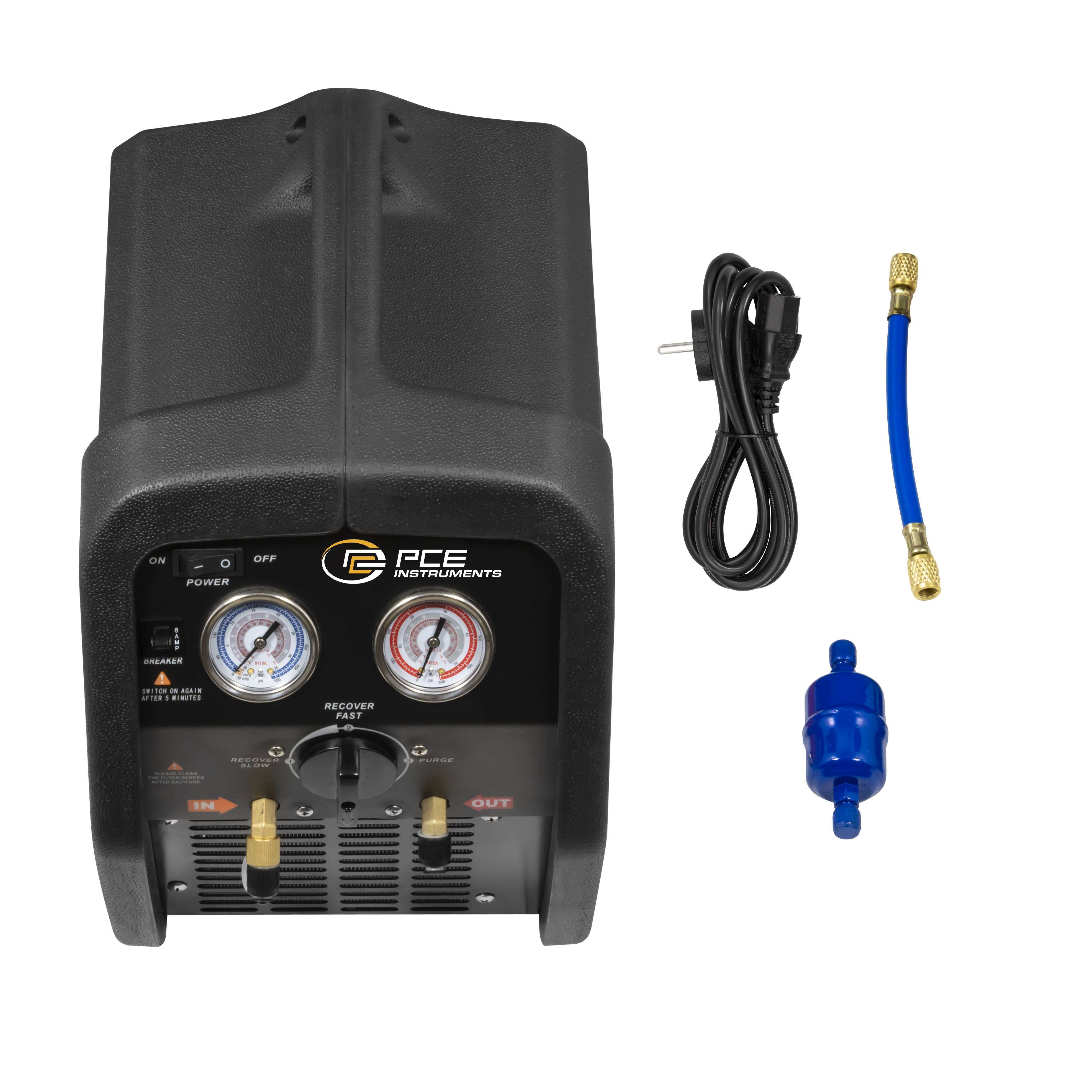 PCE Instruments Rückgewinnungsgerät für Kältemittel PCE-RRM 250 |38,5 bar |Motorleistung 0,75PS |ölfrei |luftgekühlt