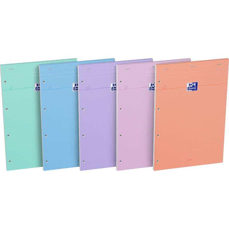 Oxford Notizblock Pastell, 210 x 315, kariert, 80 Blatt