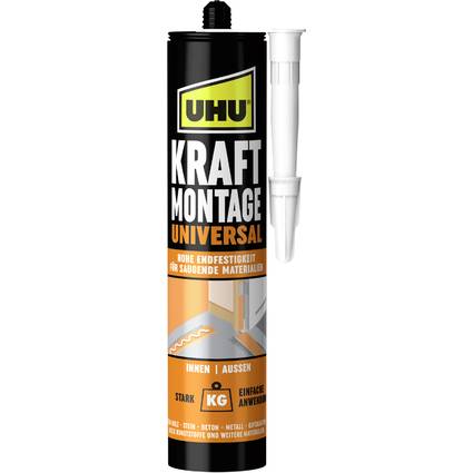 UHU KRAFT Montagekleber UNIVERSAL, weiß, 470 g Kartusche