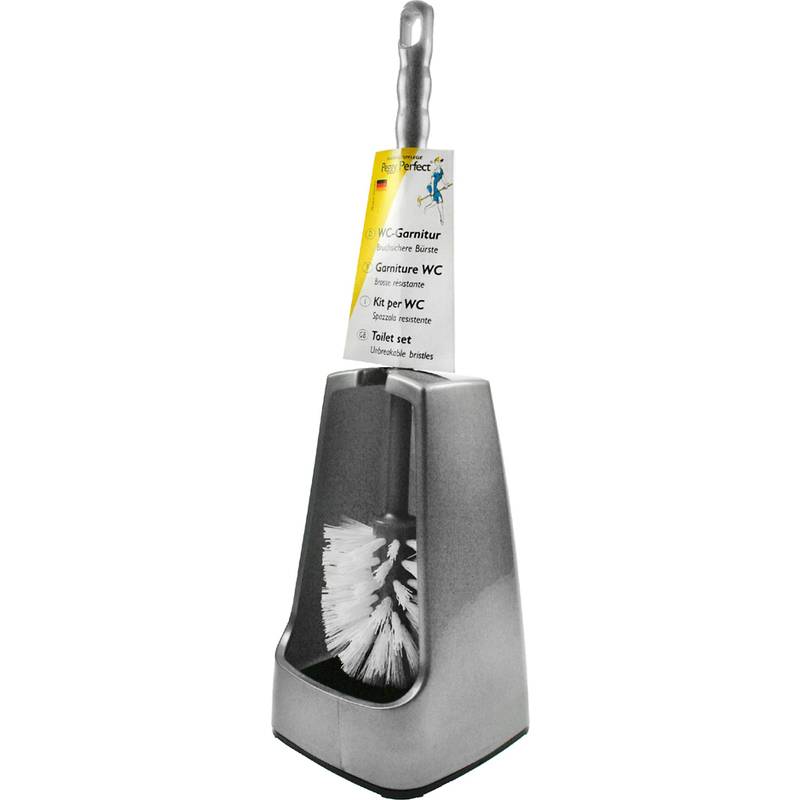 Peggy Perfect WC-Garnitur, Birnenform, silber