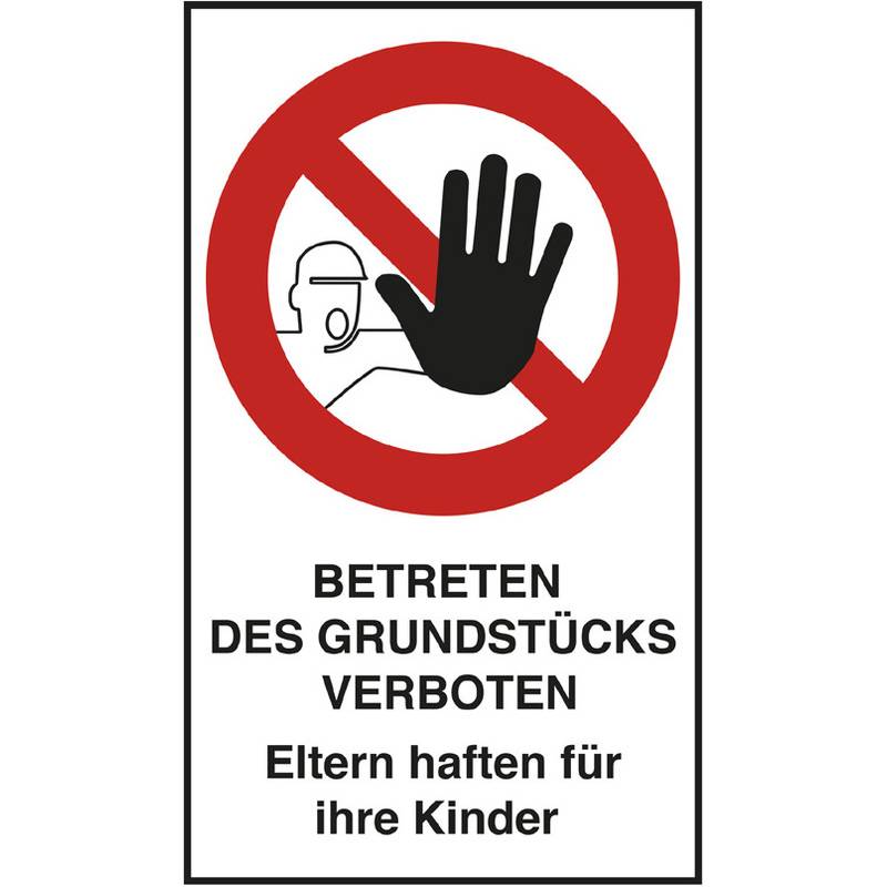 EXACOMPTA Hinweisschild "Betreten verboten", rot/weiß