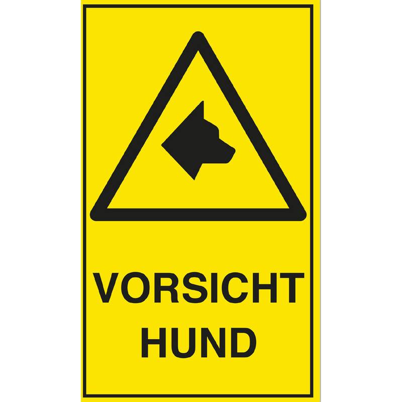 EXACOMPTA Hinweisschild "Vorsicht Hund", gelb/schwarz
