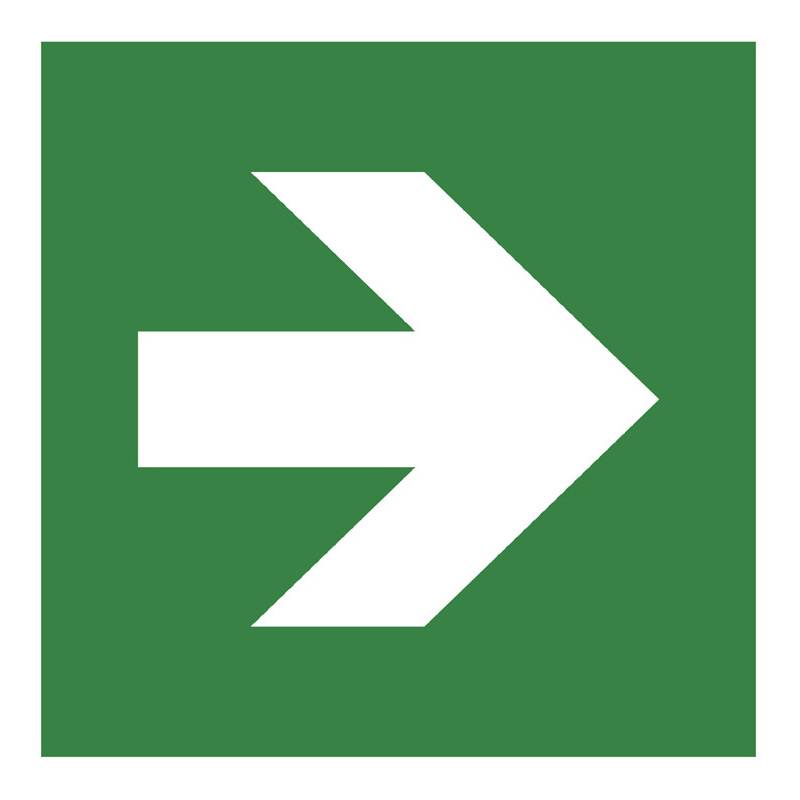 EXACOMPTA Hinweisschild "Pfeil rechts", grün/weiß