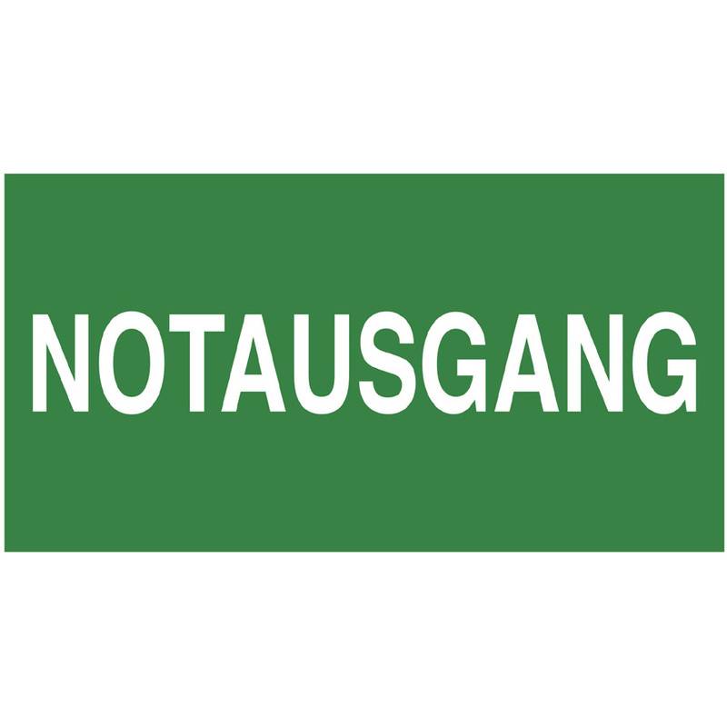 EXACOMPTA Hinweisschild "Notausgang", grün/weiß