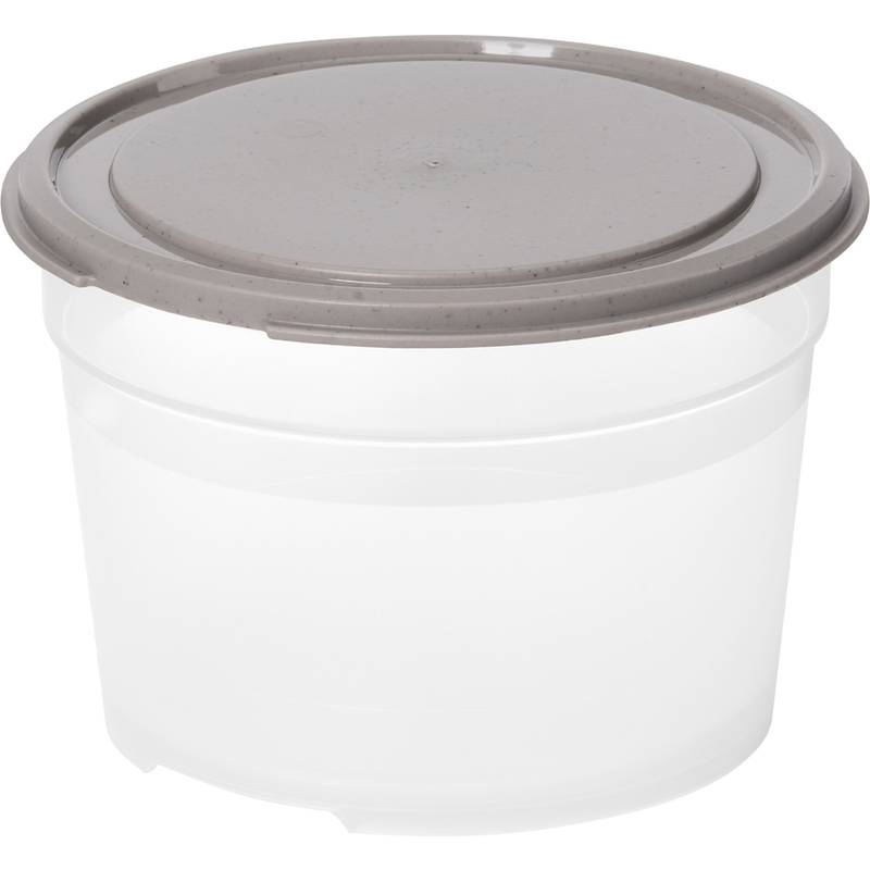 smartstore Frischhaltedose, rund, 0,6 L, grau / transparent