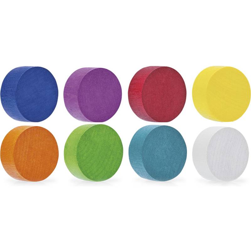 magnetoplan Neodym-Magnete Wood Series Circle, farbig