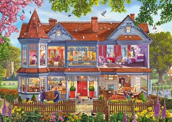 Schmidt Spiele - Haus im Frühling, 1.000 Teile