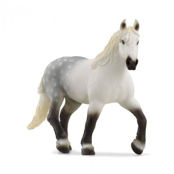 Schleich 13971 - Farm World, Percheron Stute, Pferd, Tierfigur, Länge: 15 cm