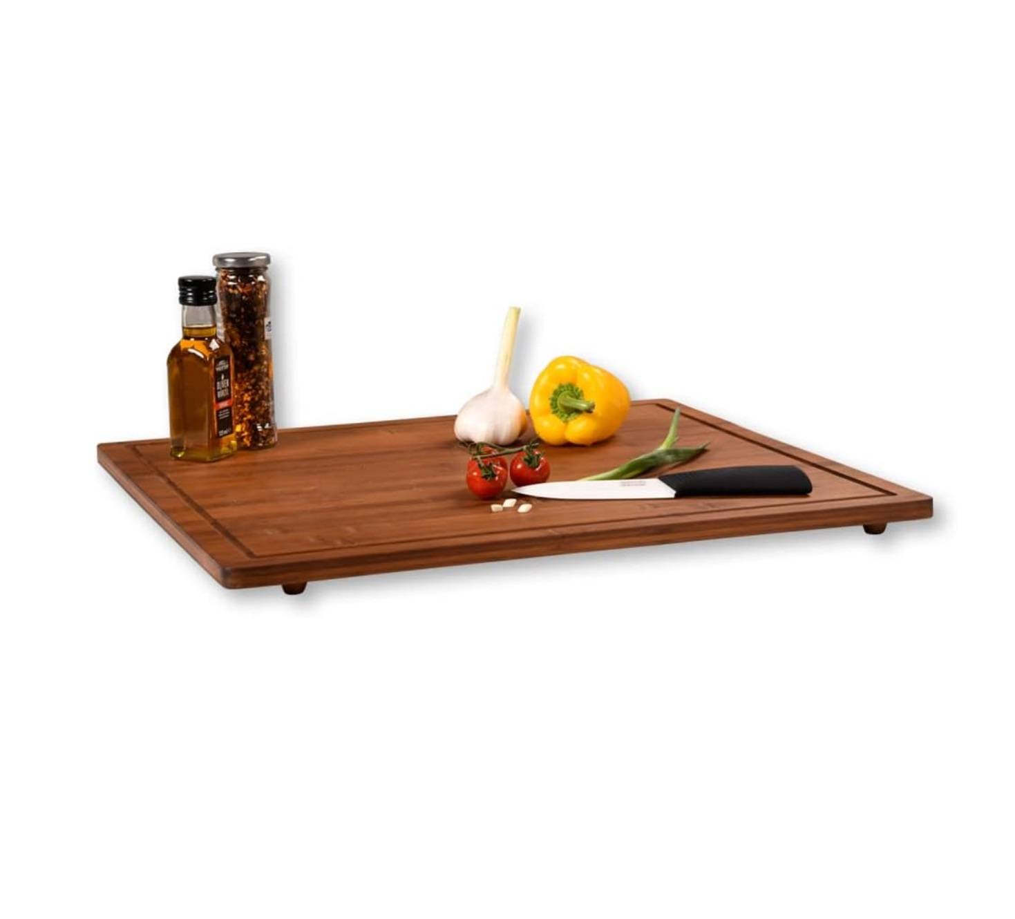 Kesper | XXL Schneide- und Abdeckplatte 56 x 50 x 4 cm | Farbe: Dunkelbraun | Material: FSC Bambus | ideal als Herdabdeckung oder Backbrett