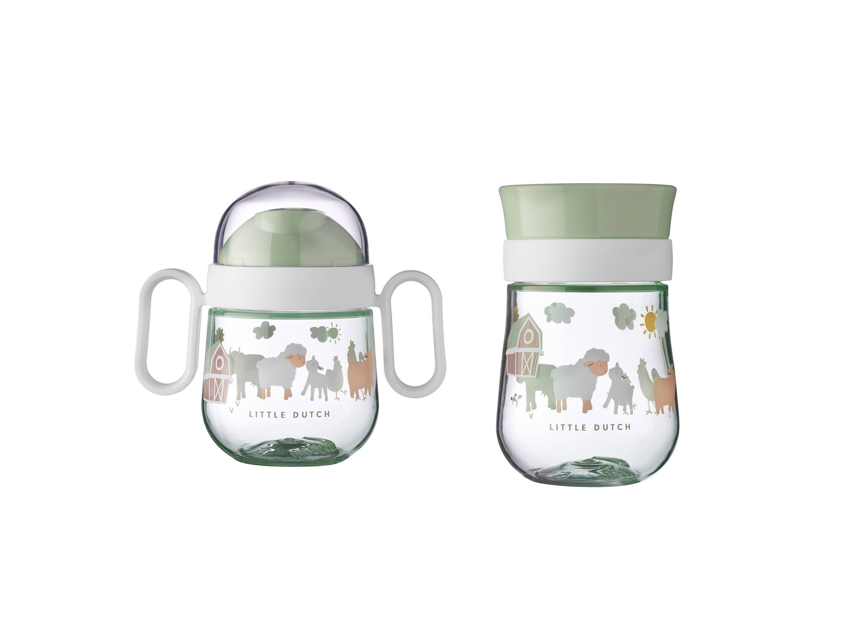 Mepal | Mio Set – 360° | Baby Trinklernbecher ab 6 Monate | auslaufsicher | spülmaschinengeeignet & BPA frei | Little Farm