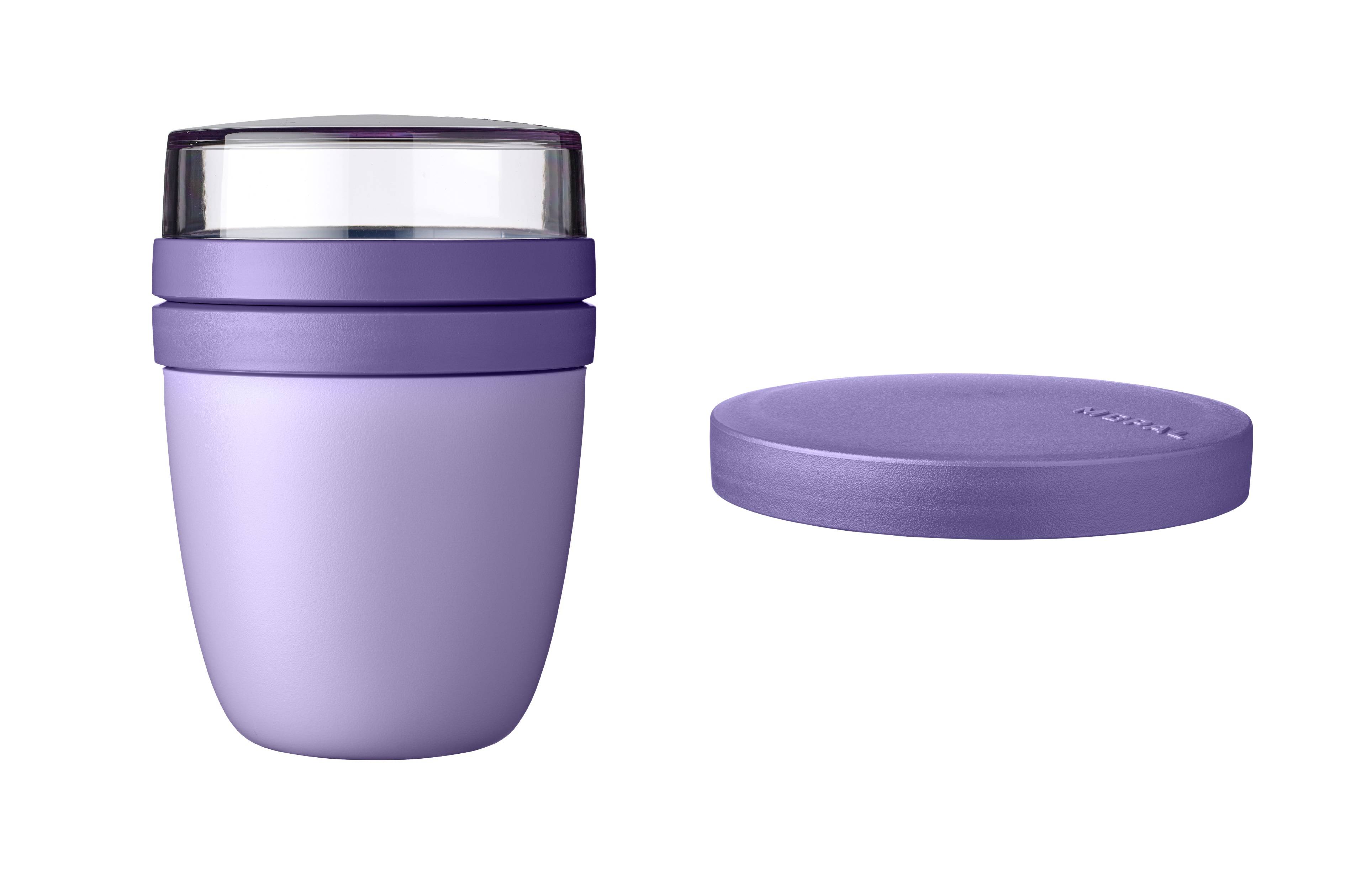 Mepal | Lunchpot Switch Ellipse | mach aus deinem Lunchpot einen Snackpot | praktischer Müslibecher | geeignet für Tiefkühler, Mikrowelle & Spülma