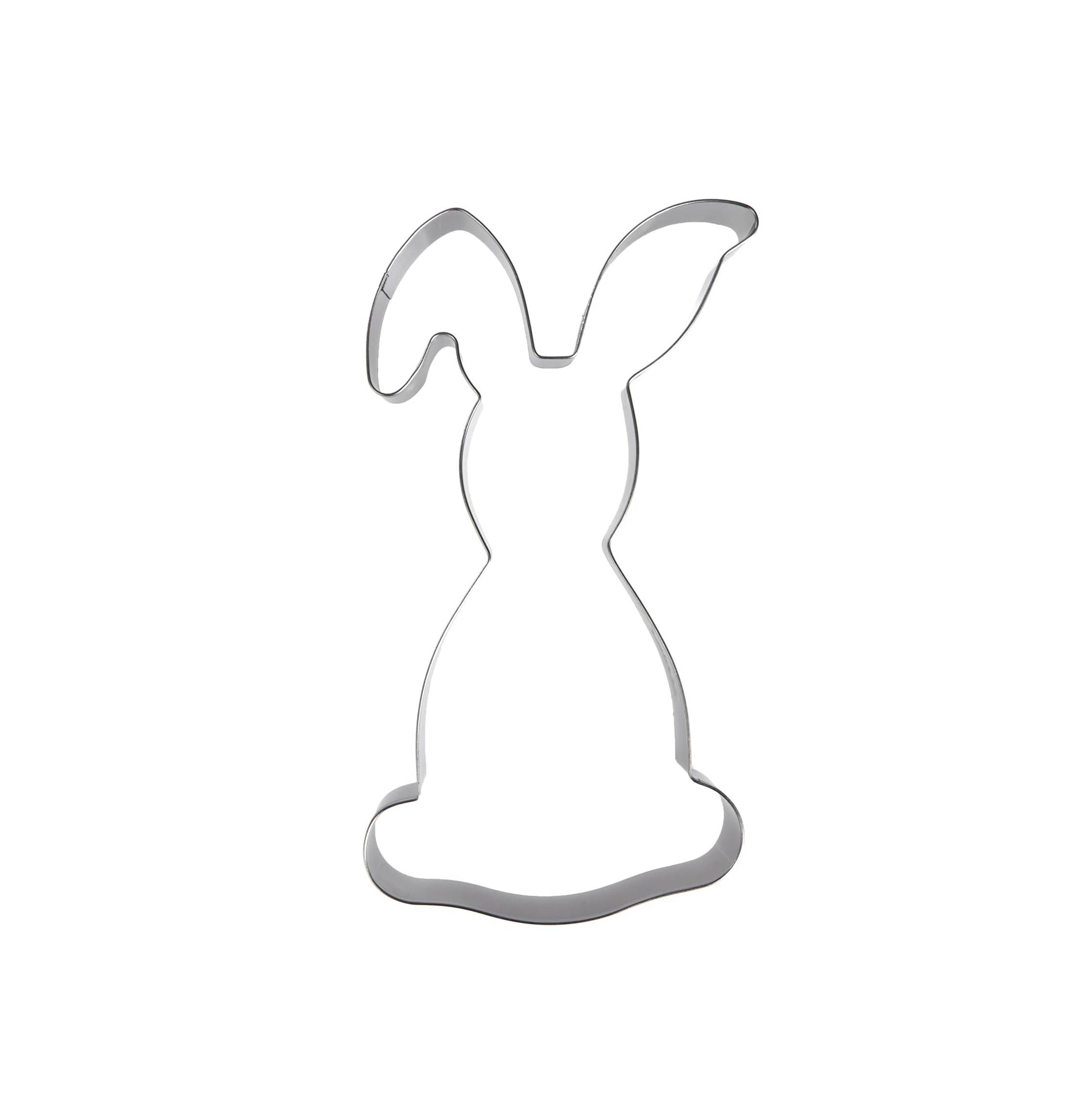 Zenker | Knickohr Hase Ausstecher | Premium Edelstahl | spülmaschinenfest | ideal für Osterbäckerei | Größe: 196x111x26mm