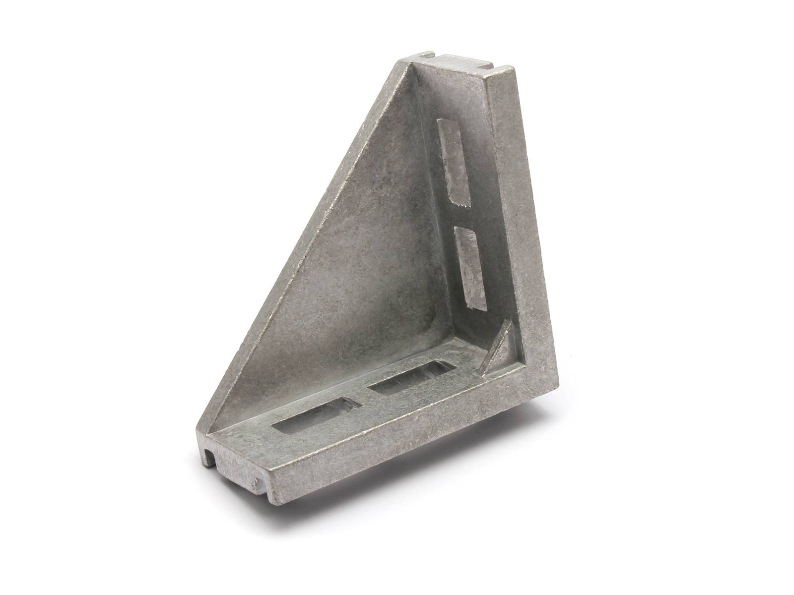 Verbindungswinkel - 4080-8+10, Aluminium blank, I-Typ Nut 8, VPE 10 Stück