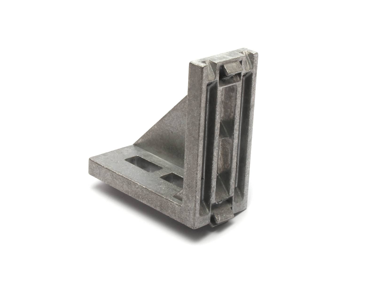 Verbindungswinkel - 4080-8+10, Aluminium blank, I-Typ Nut 8, VPE 10 Stück