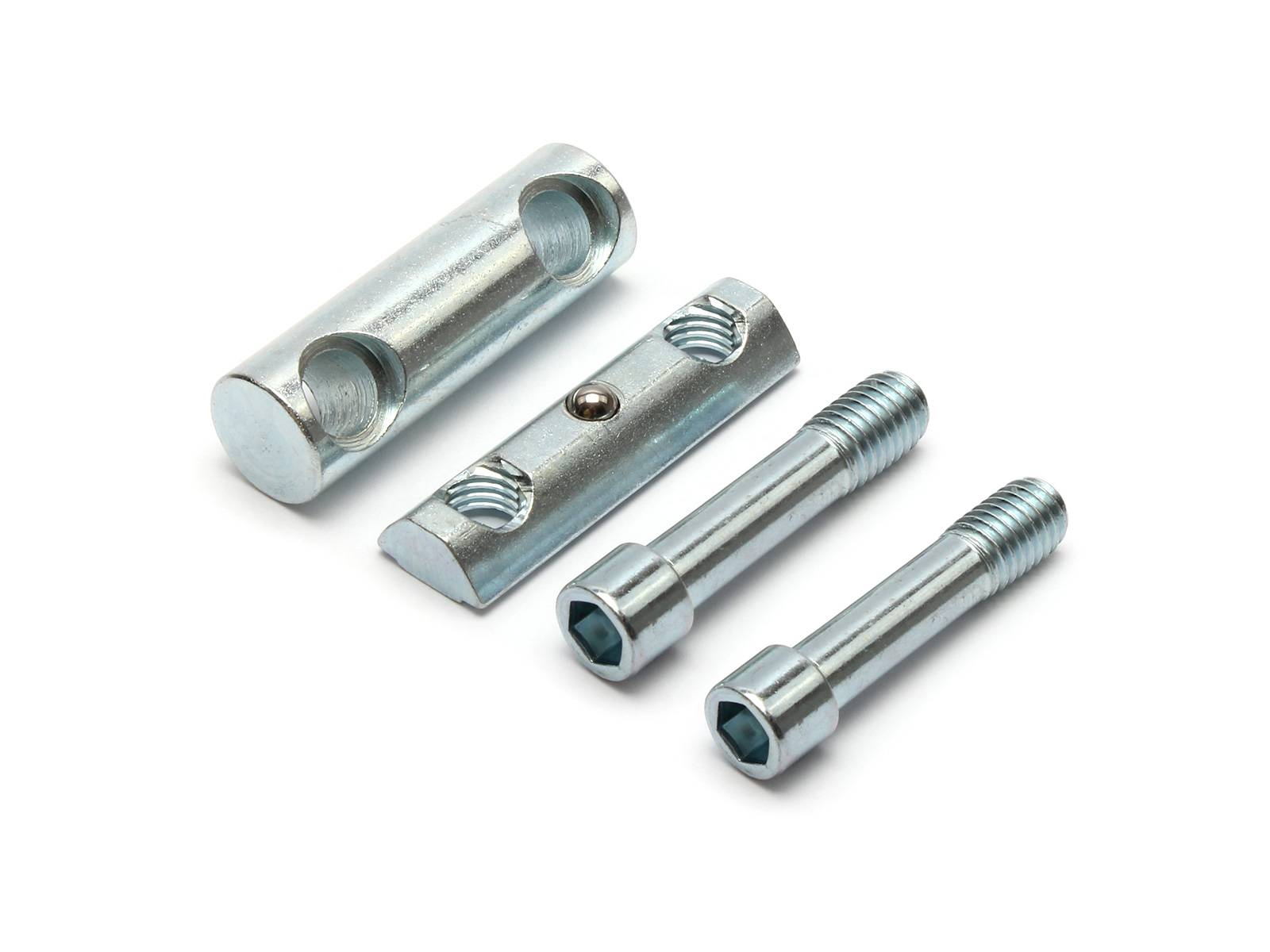 Schnellverbinder - 13,45*7,2*45 - M8, Stahl verzinkt, B-Typ Nut 10, VPE 10 Stück