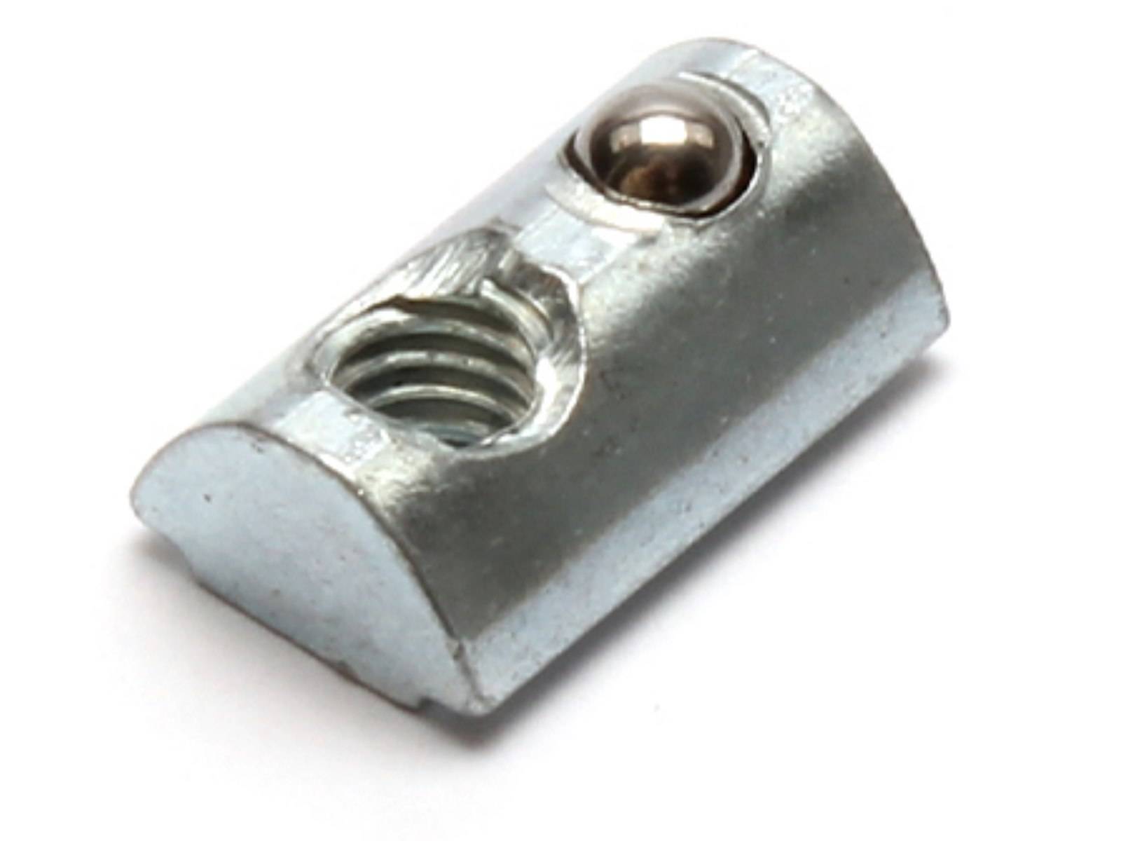 Nutenstein mit Steg und Kugel - 7,7*4,65*12 - M4, Stahl verzinkt, I-Typ Nut 5