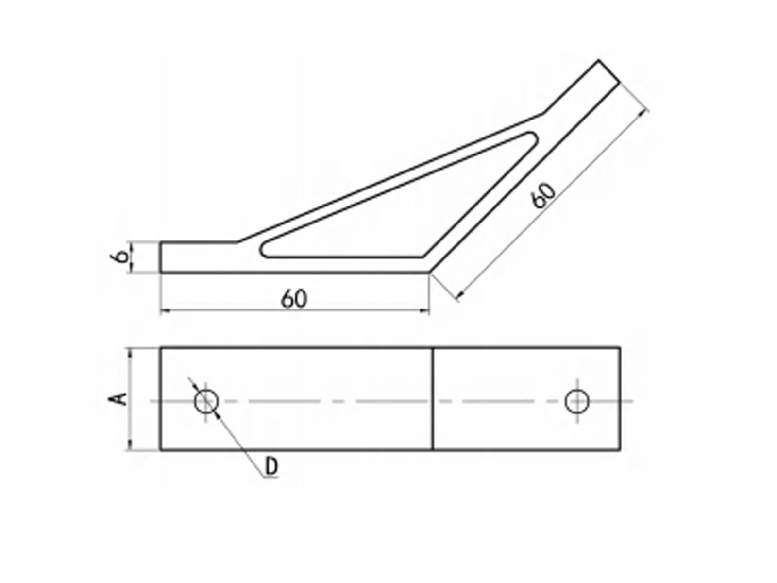 Winkel 3030-135°, Aluminium, eloxiert, I-Typ Nut 6, B-Typ Nut 8