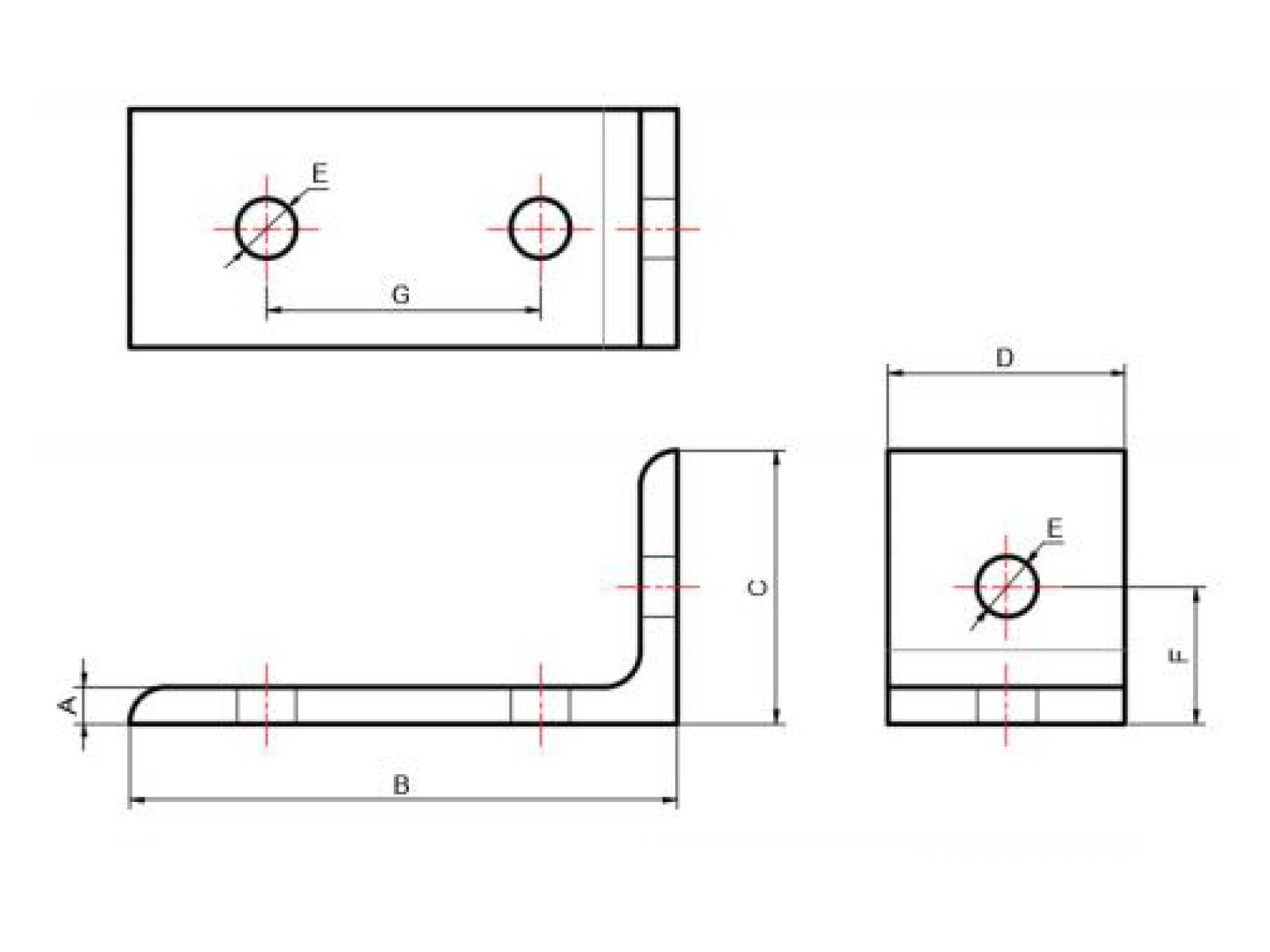 Winkel, 3060 - 001 Aluminium, eloxiert, I-Typ Nut 6, B-Typ Nut 8, VPE 10 Stück