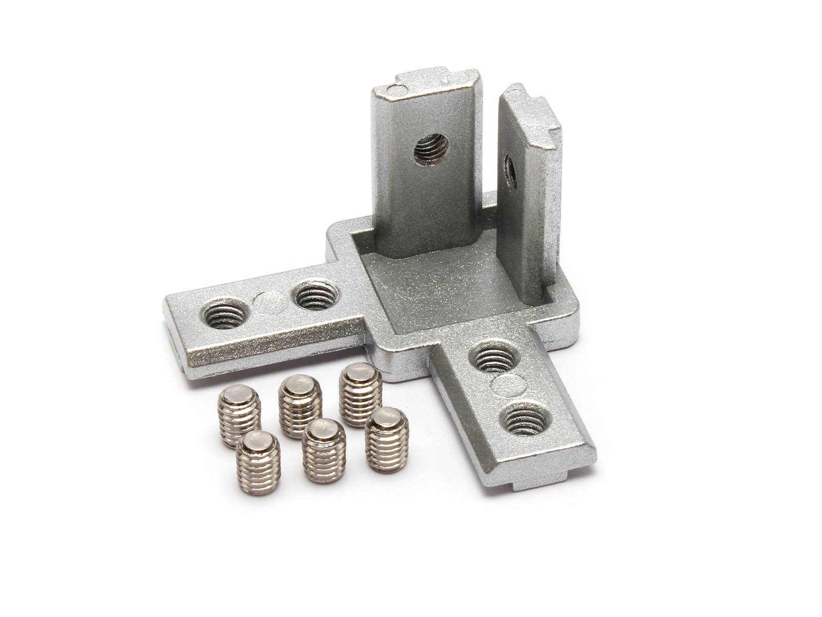 3 Wege Verbinder 3030-8, Zinkdruckguss, B-Typ Nut 8, VPE 100 Stück