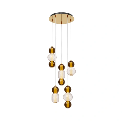 Maytoni Moderne Pendelleuchte Drop LED incl. in Gold aus Metall Glas 80 W für Küche, Schlafzimmer, Wohnzimmer, Esszimmer, Lobby Maytoni Moderne Pendelleuchte Drop LED incl. in Gold aus Metall Glas 80 W für Küche, Schlafzimmer, Wohnzimmer, Esszimmer, Lobby