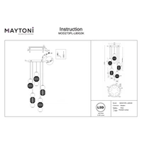 Maytoni Moderne Pendelleuchte Drop LED incl. in Gold aus Metall Glas 80 W für Küche, Schlafzimmer, Wohnzimmer, Esszimmer, Lobby Maytoni Moderne Pendelleuchte Drop LED incl. in Gold aus Metall Glas 80 W für Küche, Schlafzimmer, Wohnzimmer, Esszimmer, Lobby