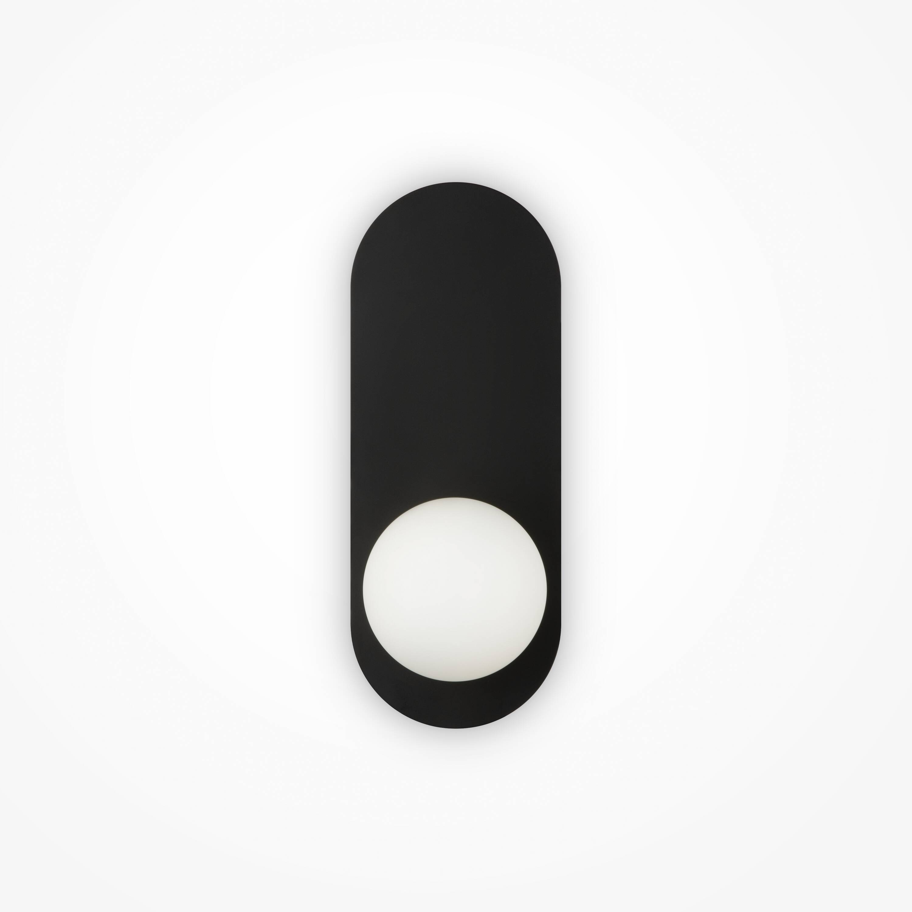 Moderne Wall lamp Wandleuchte Bao G9 Schwarz aus Glass und Metall Energieeffizient 28W für Küche, Schlafzimmer, Wohnzimmer, Esszimmer, Lobby