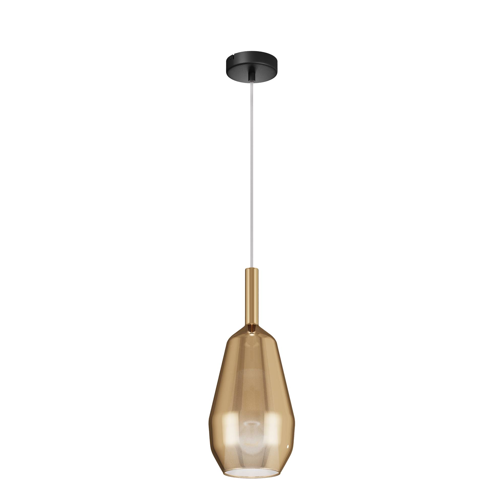 Maytoni Moderne Pendelleuchte Duality 1xE27 excl. in Schwarz aus Metall Glas 60 W für Küche, Schlafzimmer, Wohnzimmer, Esszimmer, Lobby