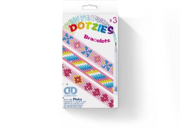 Diamond Dotz - Dotzies - Diamond Painting Armbänder Retro Pink