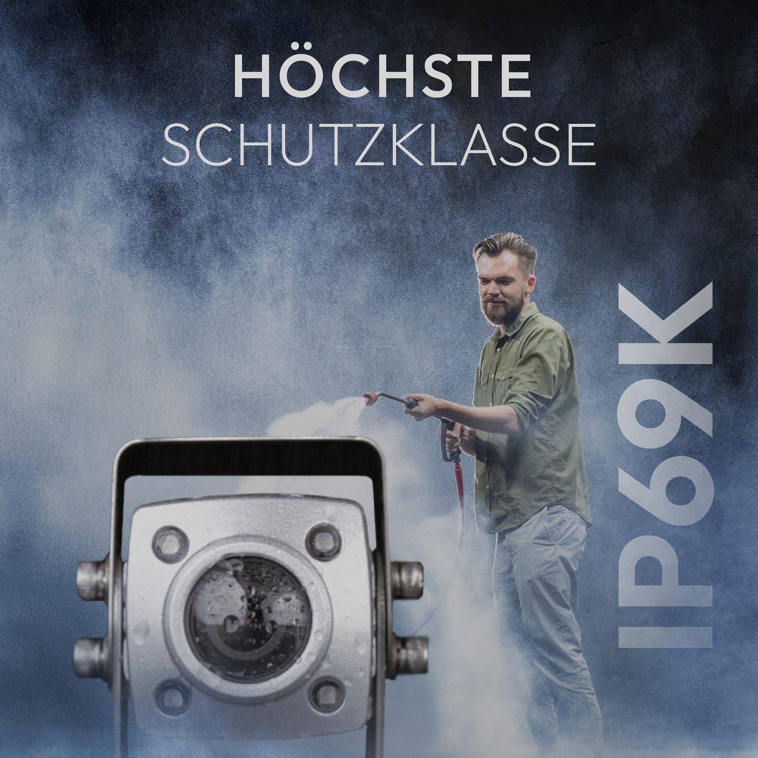 VSG24 7" Rückfahrkamera Set IP69K | PRO-Expert 1080P HD | 155 ° | IP69K | Videoaufzeichnung | RVS-24135