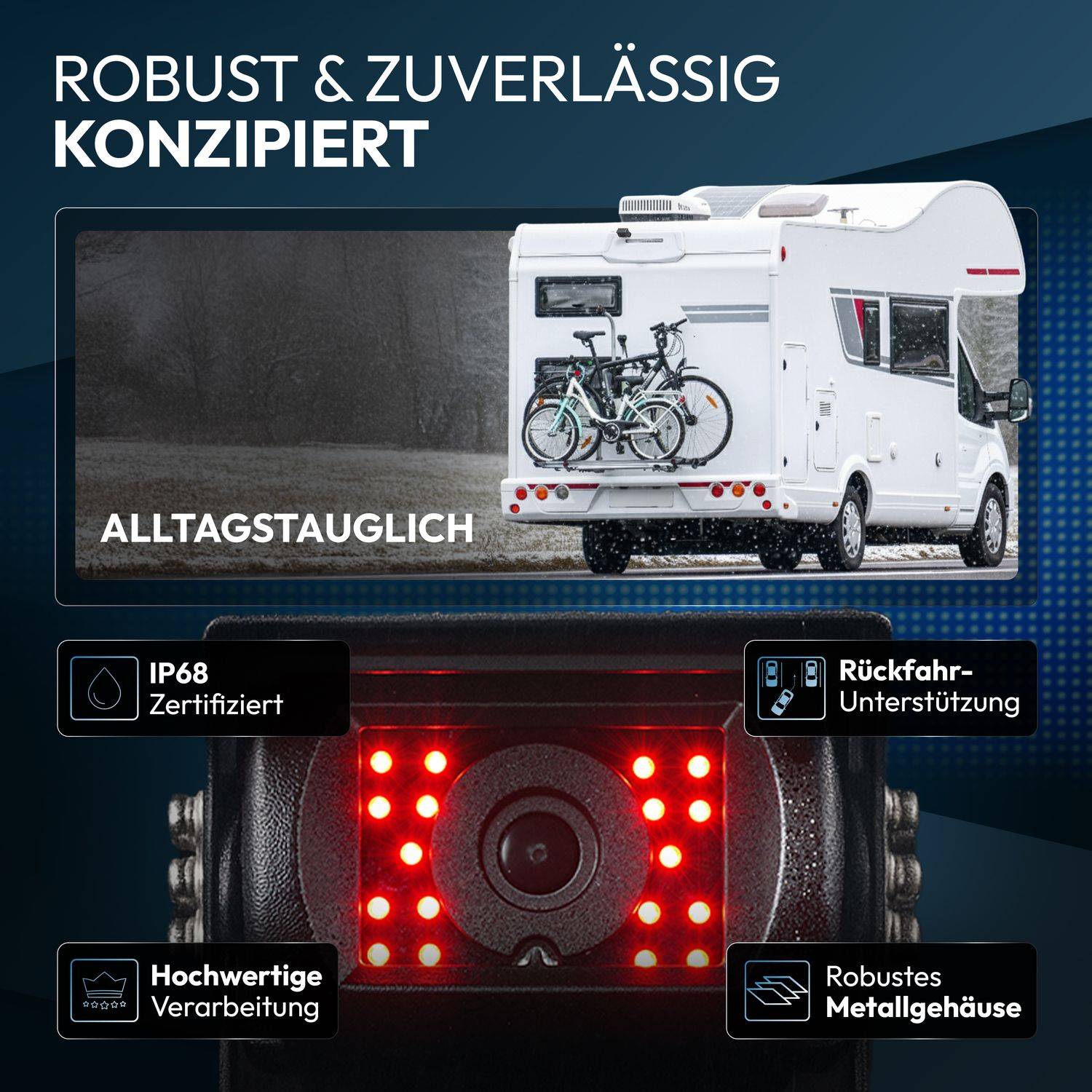 VSG24 7" Rückfahrkamera Set CAMPER HD | 1080P-HD Kamera RVS-24191