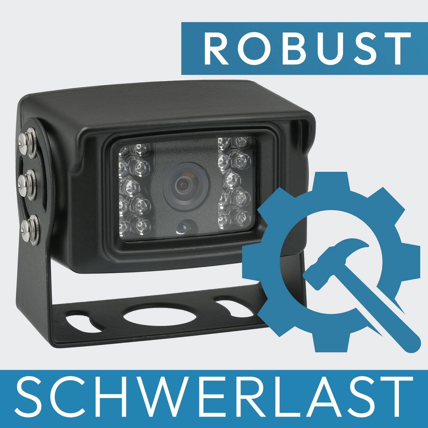 VSG24 10" Rückfahrkamera Set TRANSIT | mit 2 x Schwerlast-Kamera 120° schwarz RVS-24520