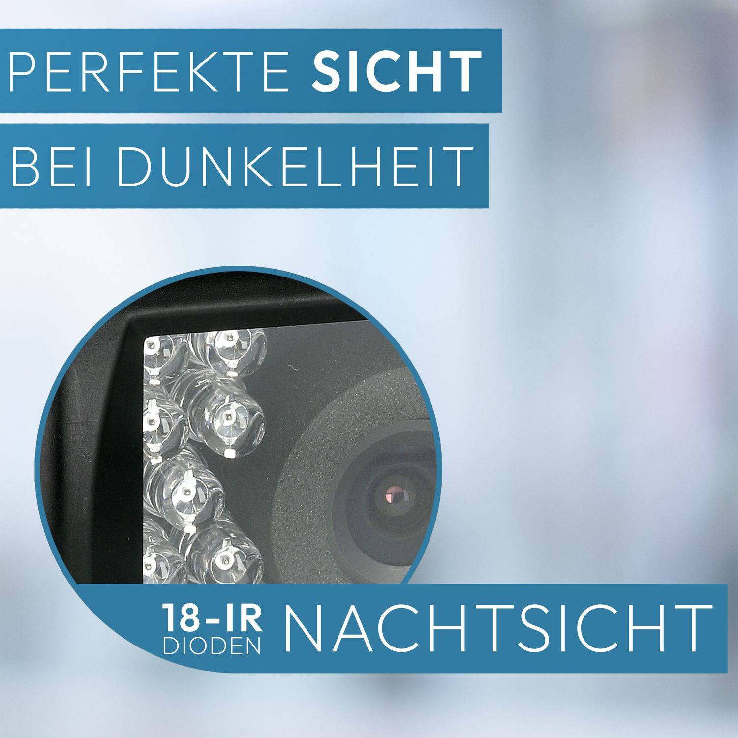 VSG24 10" Rückfahrkamera Set TRANSIT | mit 2 x Schwerlast-Kamera 120° schwarz RVS-24520