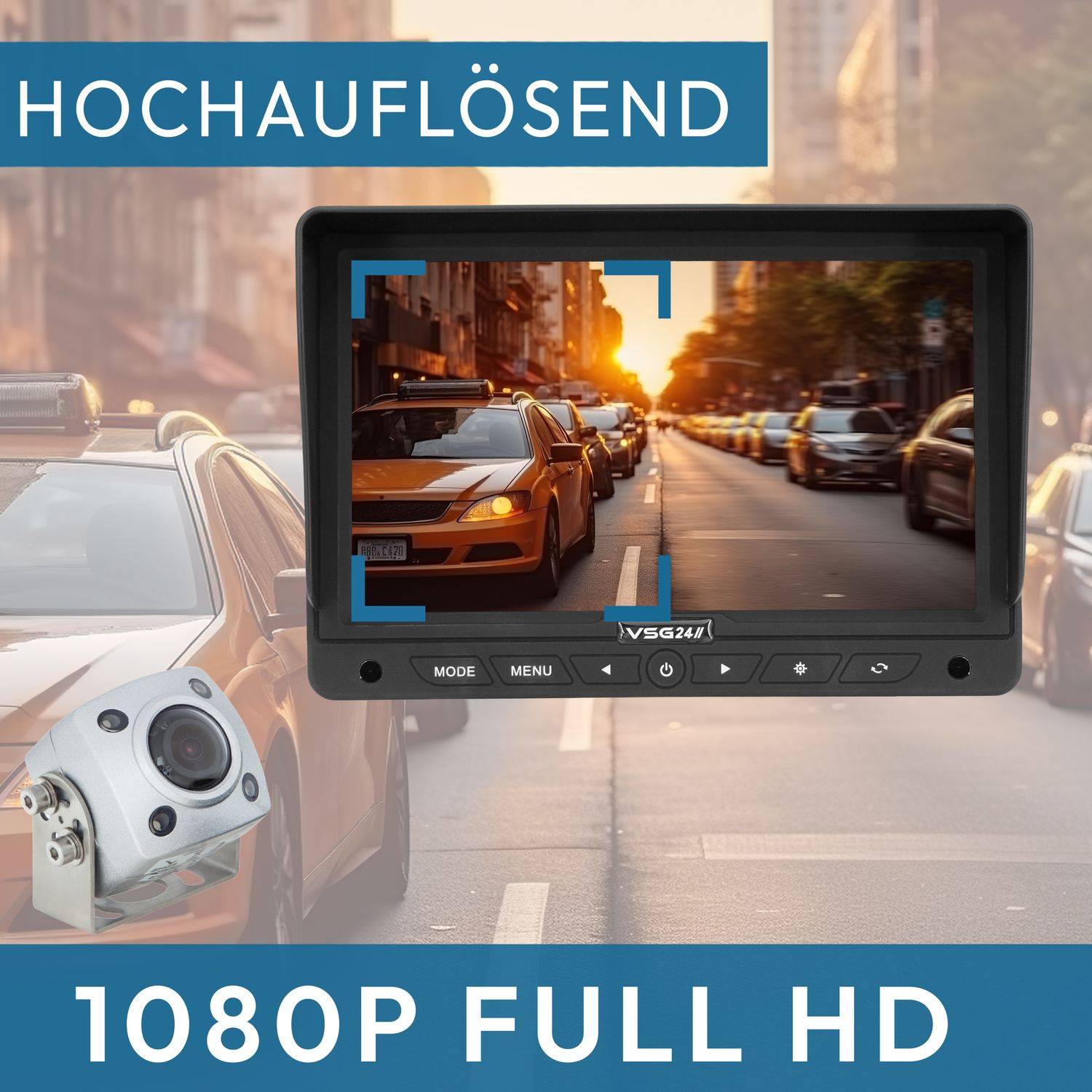 VSG24 7" Rückfahrkamera Set IP69K | PRO-Expert | NAVIGATOR 1080P HD Set MULTISCREEN RVS-24530