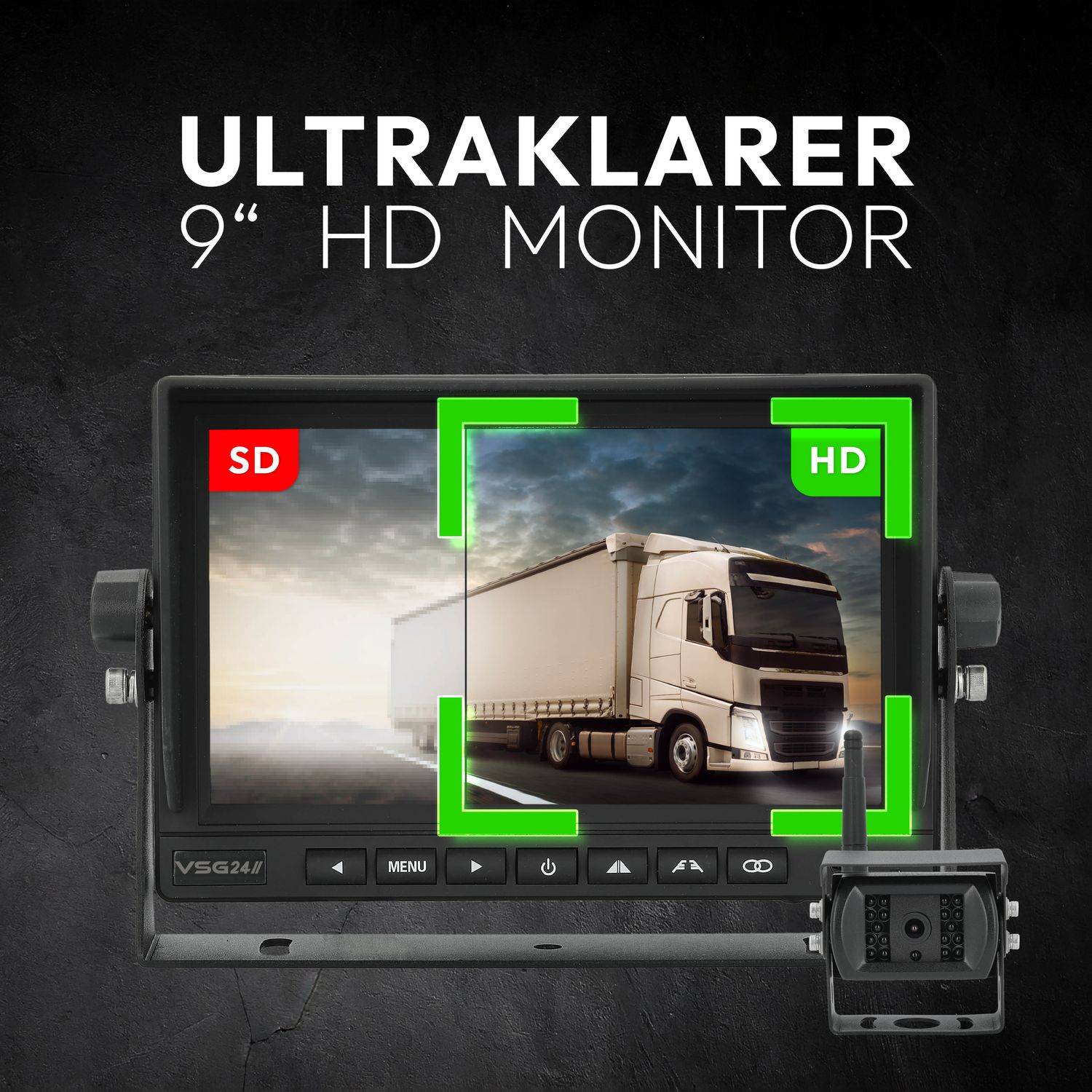 VSG24 9" FUNK-Set EVOLUTION HD XL | Wohnmobil & LKW bis 21 Meter RVS-24544