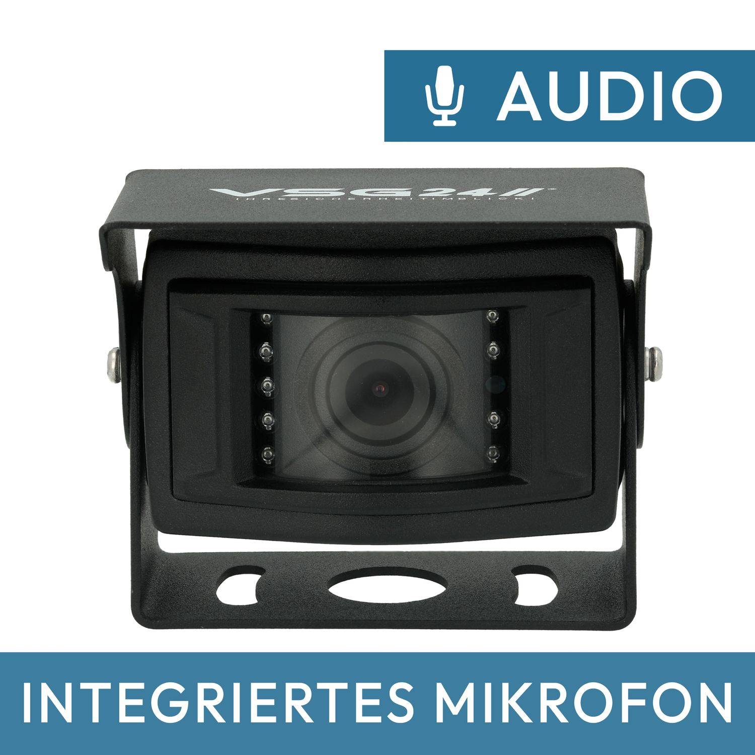 VSG24 7" Rückfahrkamera Set PROFI HD | 1080P HD Kamera IP69K mit Mikrofon