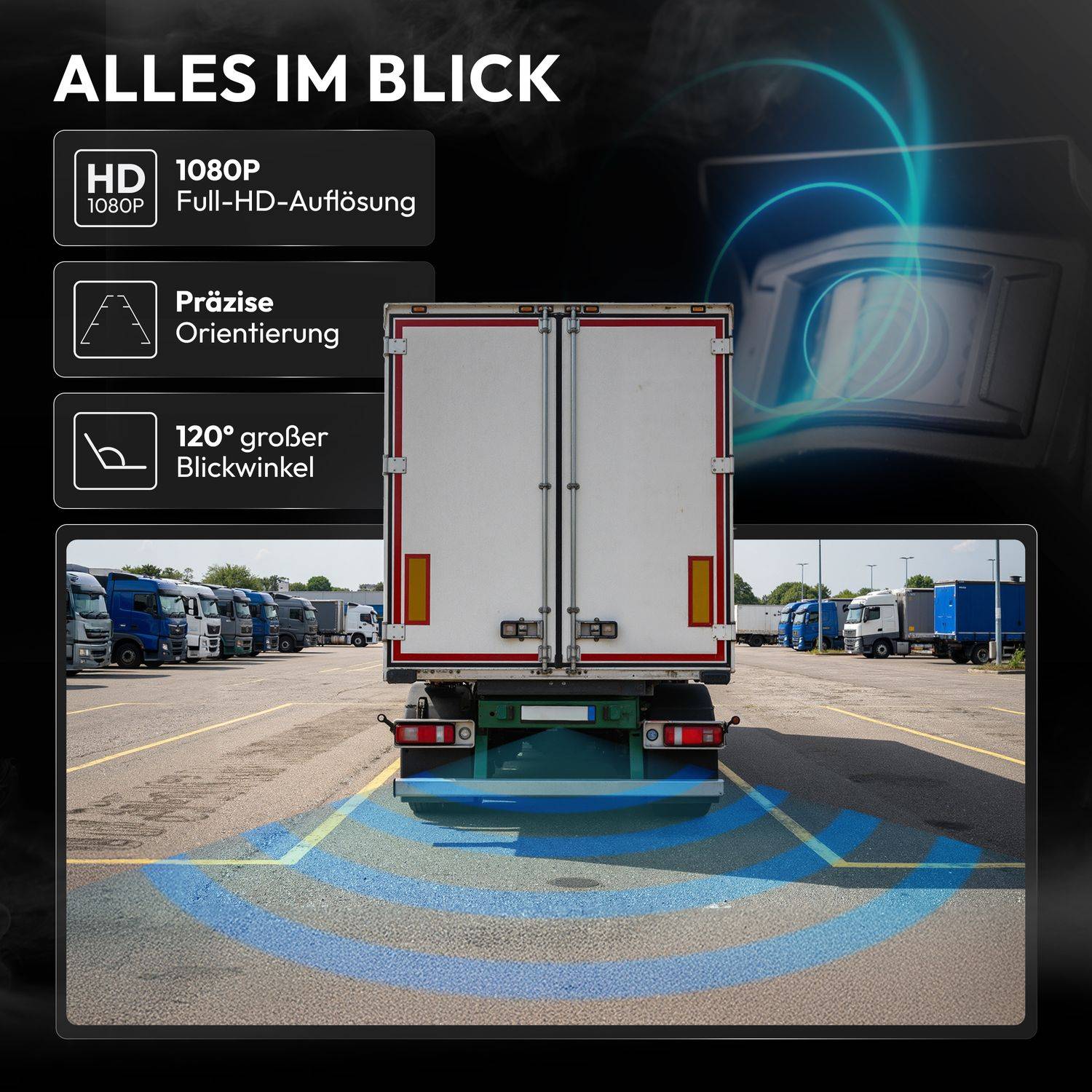 VSG24 10" Rückfahrkamera Set PROFI HD XL | mit 2 x 1080P HD Kamera IP69K RVS-24569